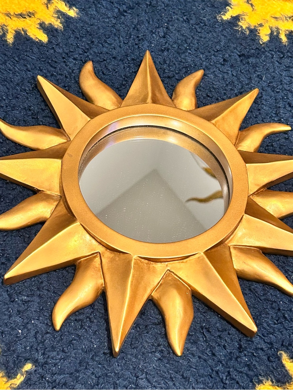 Vintage 90s Celestial Golden Sunburst Mirror Whimsigoth Gallery Wall Decor